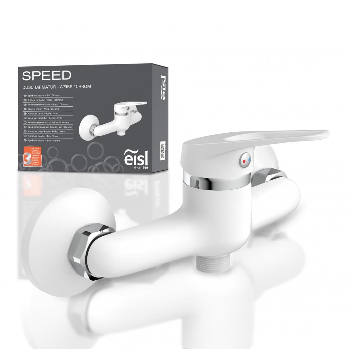NI168SCR-W SPEED Mitigeur douche, blanc/chromé