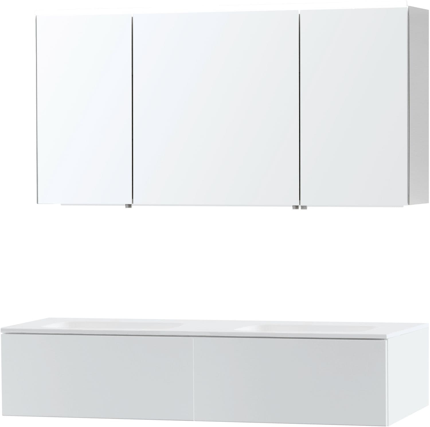 MEUBLE PURO DUO BLANC 140 1 TIROIR SOLID MOLTO ARMOIRE TOILLETTE