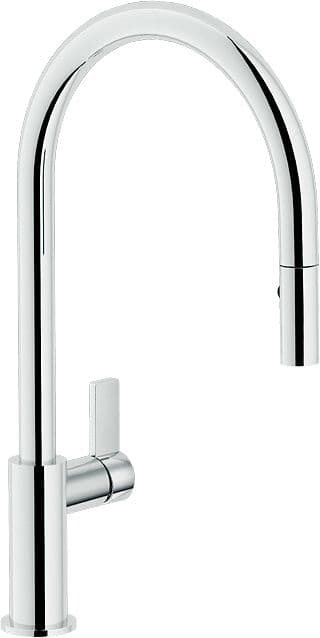 MITIGEUR CUISINE FLAG BAC HAUT COUDE+DOUCHETTE CHROME