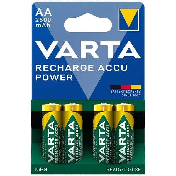 Pile rechargeable 1.2V Mignon HR6 Ni-Mh 2600mAh hauteur 50.5mm diamètre 14.5mm