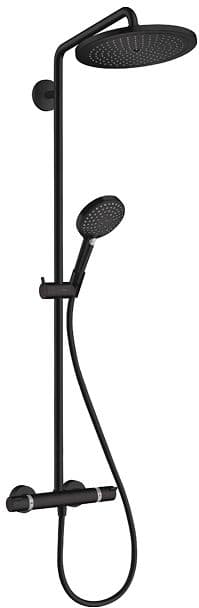COLONNE DE DOUCHE+ THERMOSTAT CROMA SELECT S 280 1JET HG NOIR MAT 15 LITRE/MINUTE