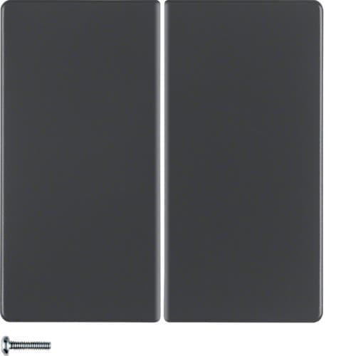Touche pour variateur électronique universel double Berker Q.1 / Q.3 Anthracite Velours