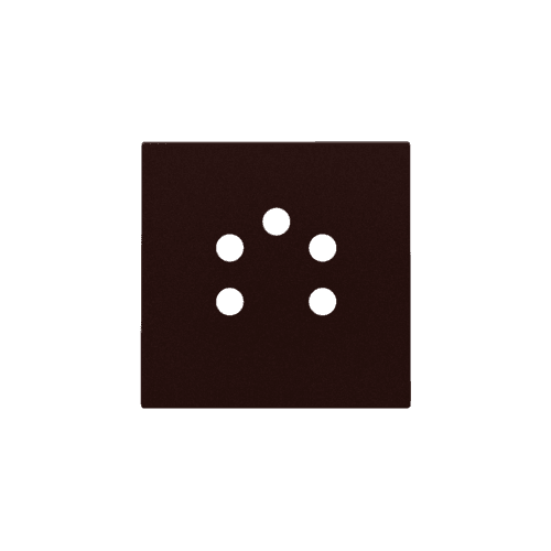 Set de finition pour prise téléphonique à cinq pôles, couleur dark brown coated