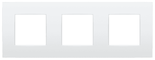 Plaque de recouvrement triple, entraxe de 71 mm, couleur Niko Intense lunar white coated