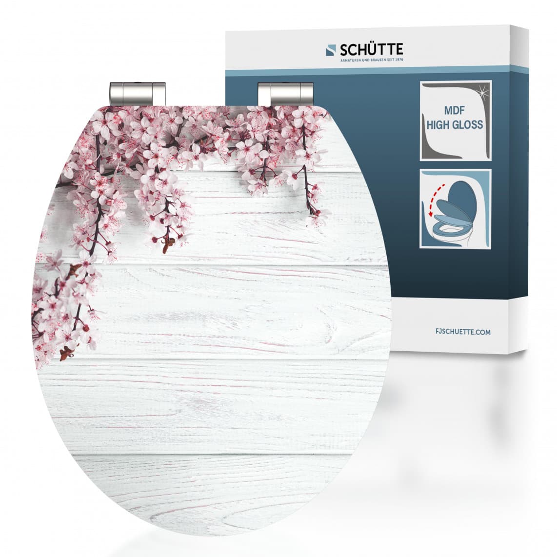80549 abattant WC en MDF HG FLOWERS AND WOOD, avec frein de chute