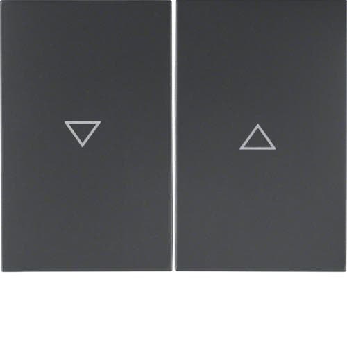 Touche avec symbole flèches Berker K.1 Anthracite, mat