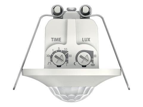 Détecteur de mouvement Blanc encastré 360° 1 canal 8m IP20 200W Led