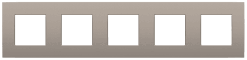 Plaque de recouvrement quintuple, entraxe de 71 mm, couleur Niko Intense bronze coated