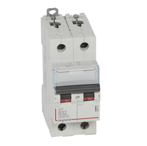 Disjoncteur DX³ 6000A / 10kA 2 pôles courbe B 32A 230 / 400V - 2 modules