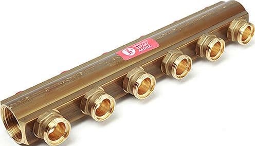 COLLECTEUR+VANNE DE REGLAGE GIACOMINI 5/4"FF+MAMELON 2X18AA