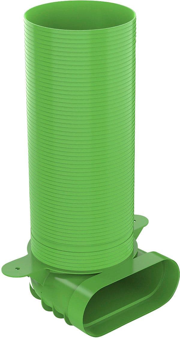 DUCOFLEX ADAPTATEUR COUDE POUR BOUCHE D'EXTRACTION LONGUE OVAL D125