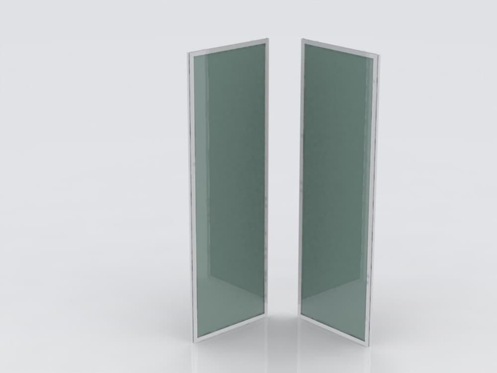 Isifix Adria parois de fonds en verre de sécurité 4mm profiles en aluminium