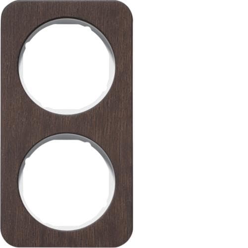 Plaque de recouvrement 2 postes R.1 Bois / Blanc polaire