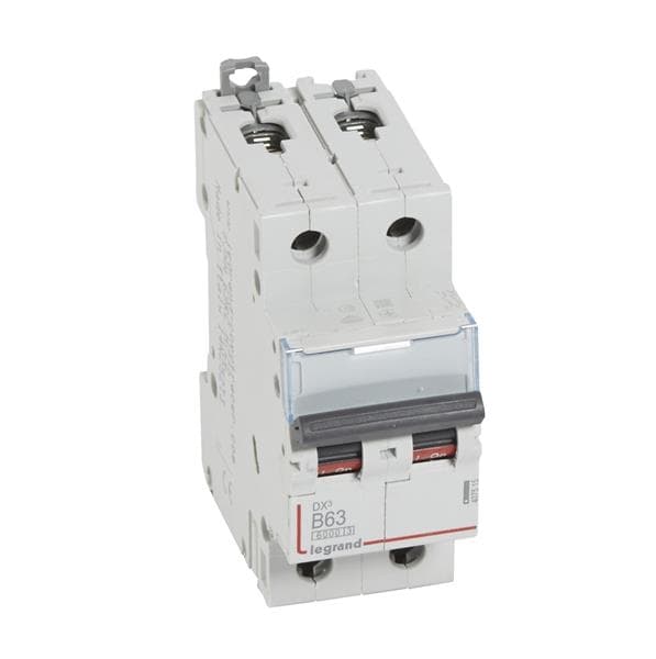Disjoncteur DX³ 6000A / 10kA 2 pôles courbe B 63A 230 / 400V - 2 modules