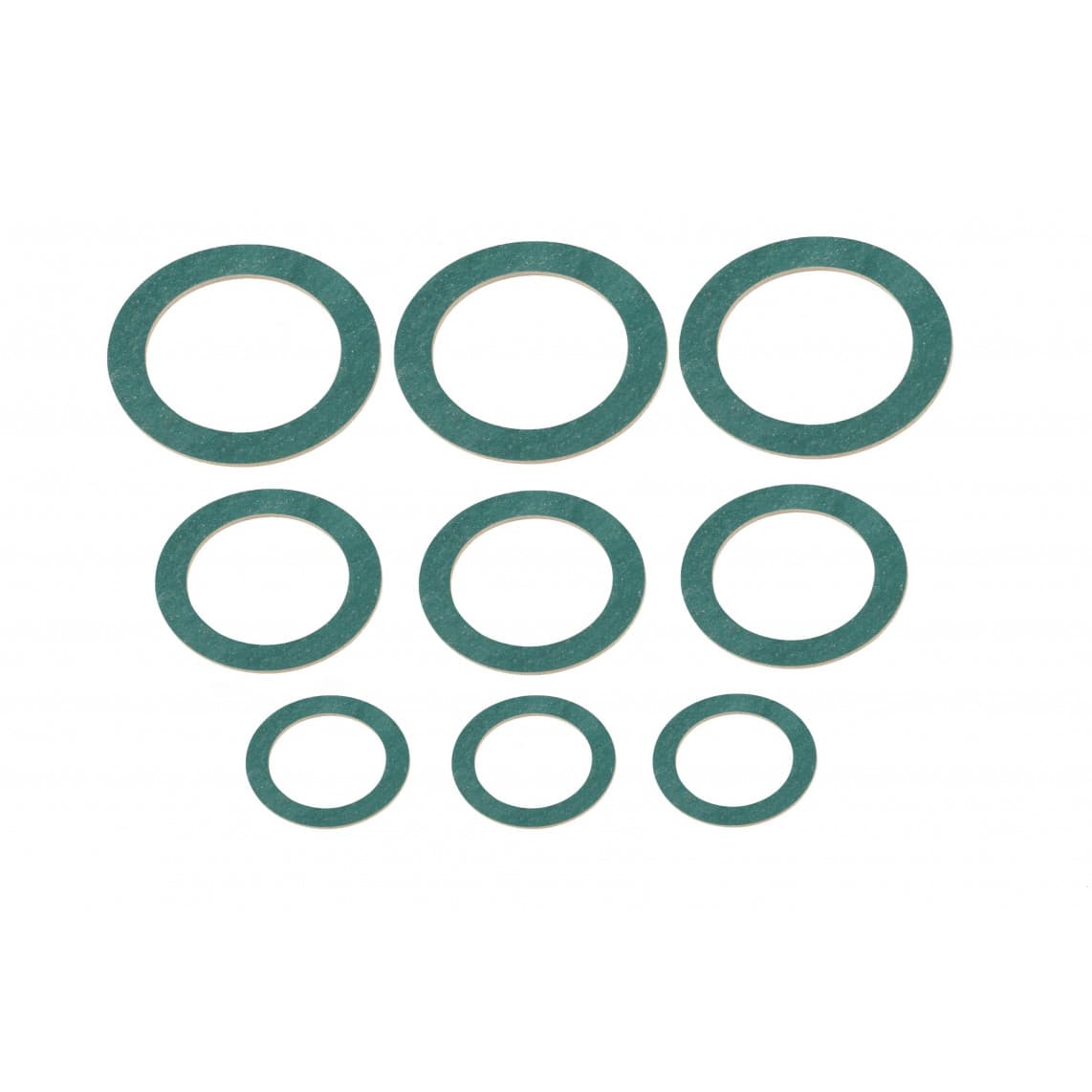 98697240 Joint de raccord, Fibre HD, 10 x 15 x 2/11 x 18 x 2/15 x 24 x 2 mm, pour 3/8" 1/2" 3/4" (3x3)