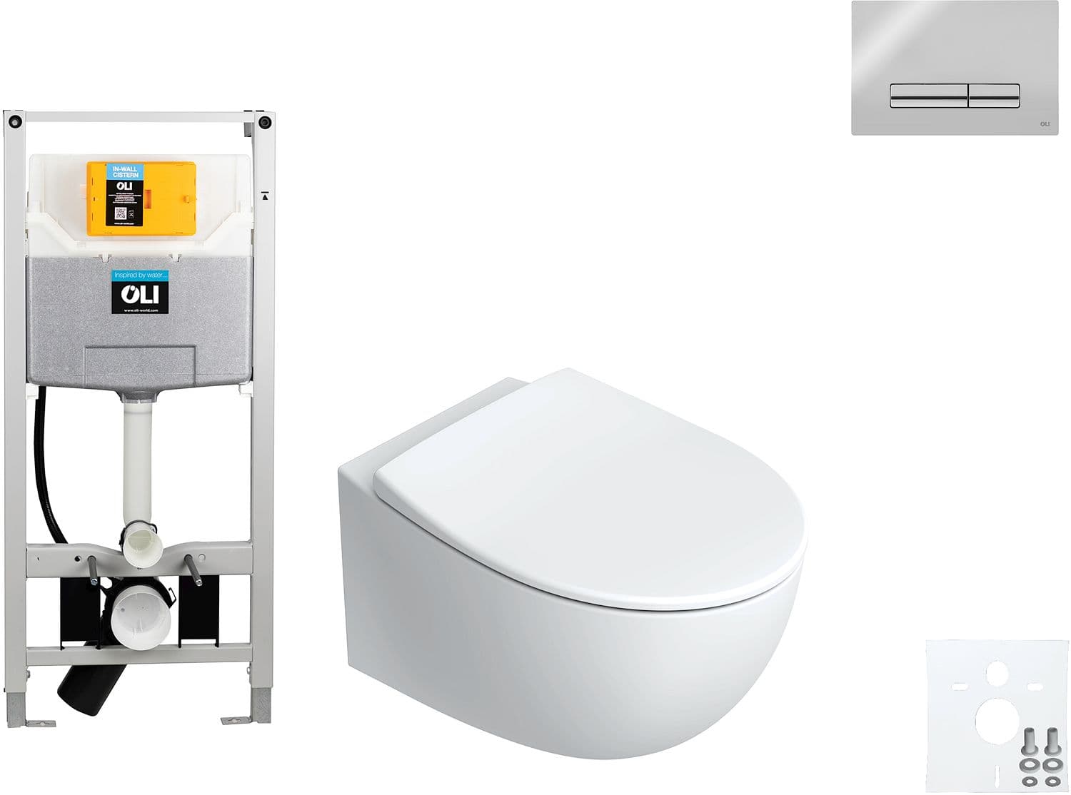 WALLFIX OLI WC SUSPENDU ITALY CATALANO GLAM CHROME BRILLANT