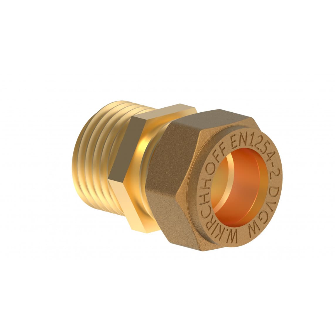 989457517 LT pièce intermédiaire, vierge, 15 mm x 3/4" M, raccord à serrer pour tube en cuivre,
