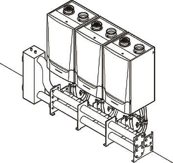 SYSTEME CASCADE PREFAB COMPLET POUR MONTAGE EN LW DE 3X QUINTA ACE 160 REMEHA