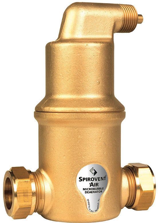 SEPARATEUR D'AIR SPIROVENT AVEC RACCORD RAPIDE HORIZONTAL 22MM