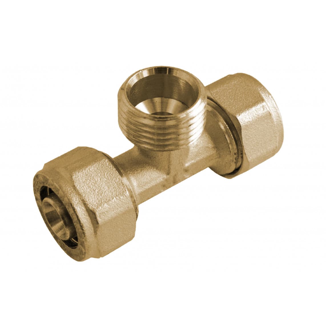 988913255 LT pièce en T, vierge, 20 mm x 3/4" M x 20 mm, raccord à serrer pour tube multicouche