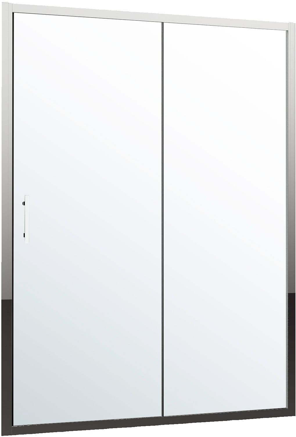 PORTE COULISSANTE TWIST 156-162 H195 CHROME-CLAIR