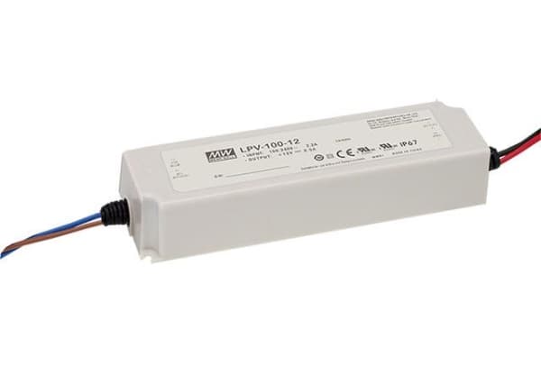 Alimentation Led 12Vdc - 100W 8.5A IP67 190 x 52 x 37mm