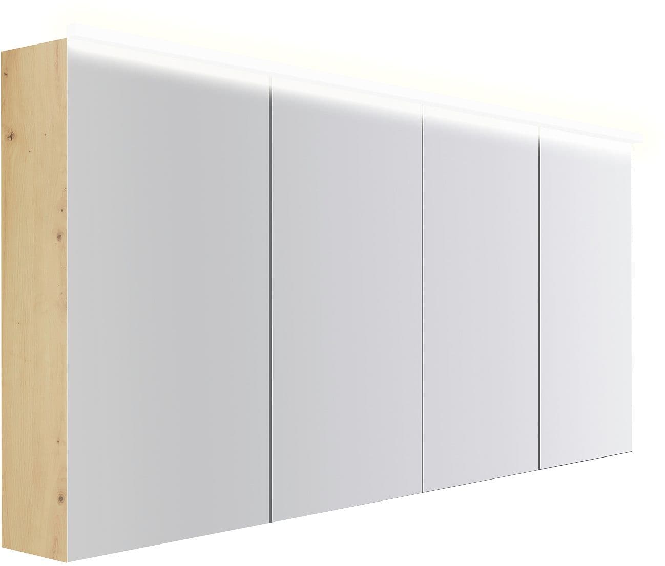 ARMOIRE TOILETTE COFFEE 4 PORTES 1800MM 4250K CHENE DECOR URBAN