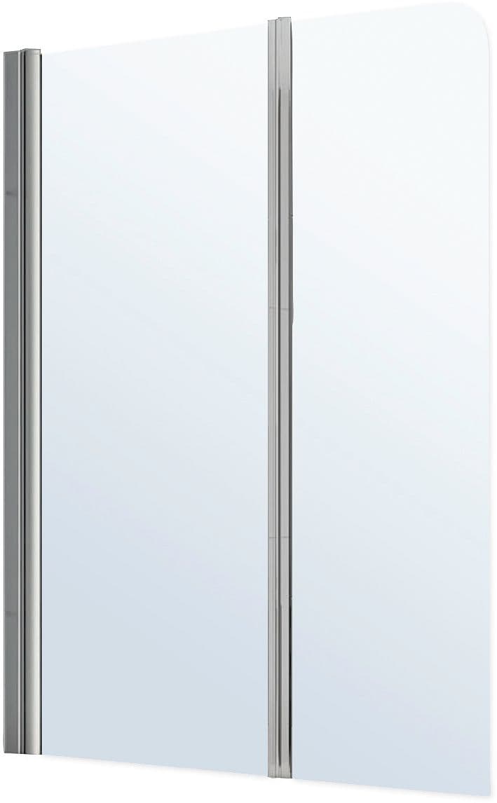 PARE-BAIN EN 2 PIECES MISTRAL 120-150 GAUCHE ARGENT-SATIN