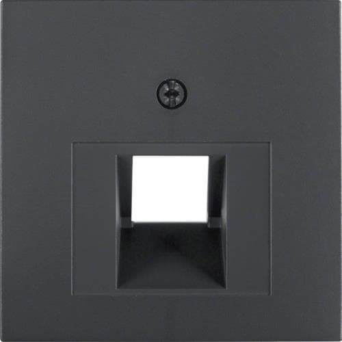 Enjoliveur pour prise informatique simple Berker S.1 / B.3 / B.7 Anthracite, mat