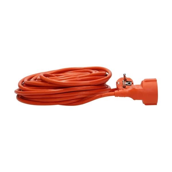 Rallonge de jardin avec 1 prise Schuko, longueur 30m 3 x 1.5mm², en PVC, IP20, entièrement encapsulé