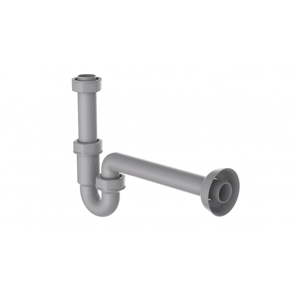 98801049 ECO-SAVE KS siphon tubulaire, Gris, 1 1/4" x 32 mm