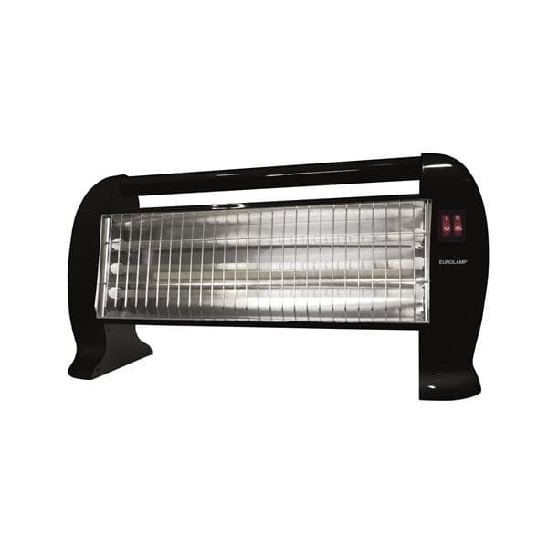 Chauffage à quartz Noir 400 - 800 - 1200W avec voyant de fonctionnement