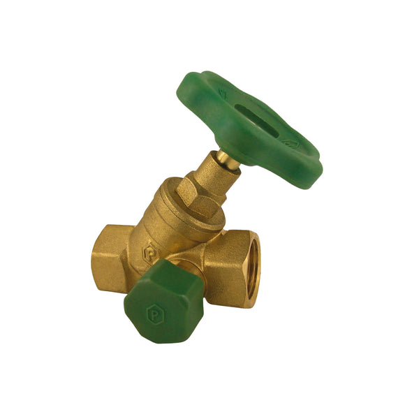 ROBINET ARRET INCLINE AVEC PURGEUR 3/4