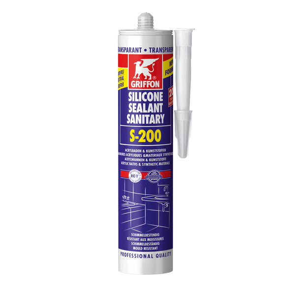 MASTIC SILICONE SANITAIRE S200 TRANSPARANT 300 ML