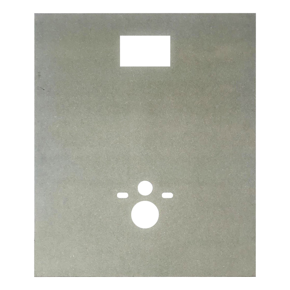 ALONI PANNEAU RÉSISTANT À L'EAU POUR WC SUSPENDU - MDF - PRÉPERFORÉ - COMPATIBLE AVEC RÉSERVOIRS ENCASTRÉS GEBERIT - 122X100X1,5 CM