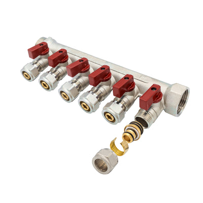 COLLECTEUR A VANNE MF-1" 6X16 ROUGE