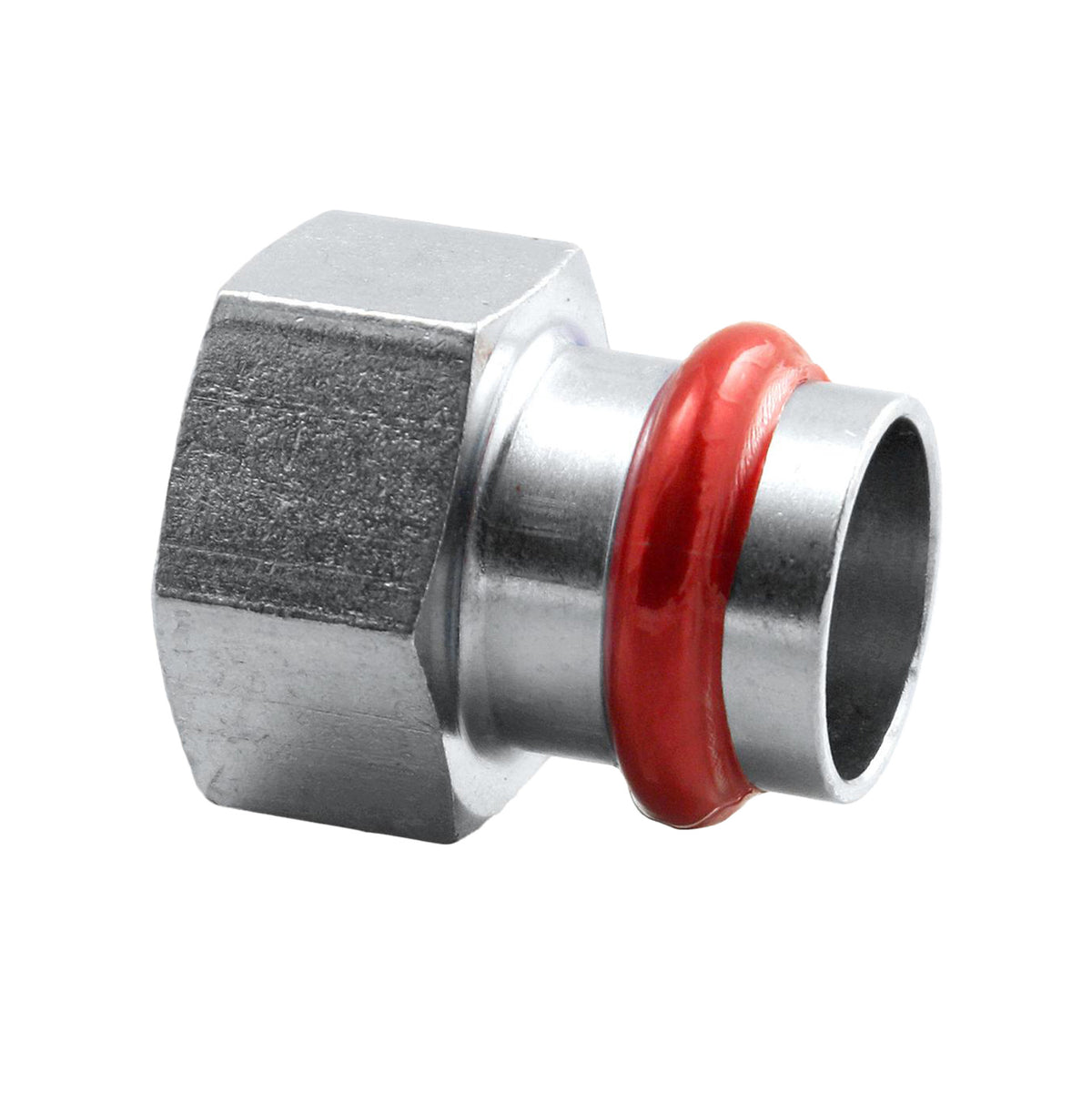 PRESS ACIER 'V'GALVANISÉ RACCORD DROIT F 1/2X15 C80PCVILBP