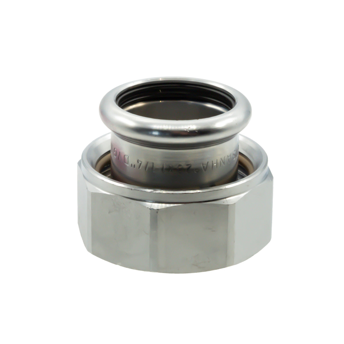 RACCORD DEMIUNION A JOINT PLAT 6/4X28 ( REF. SANHA 24359G 6/4X28 )