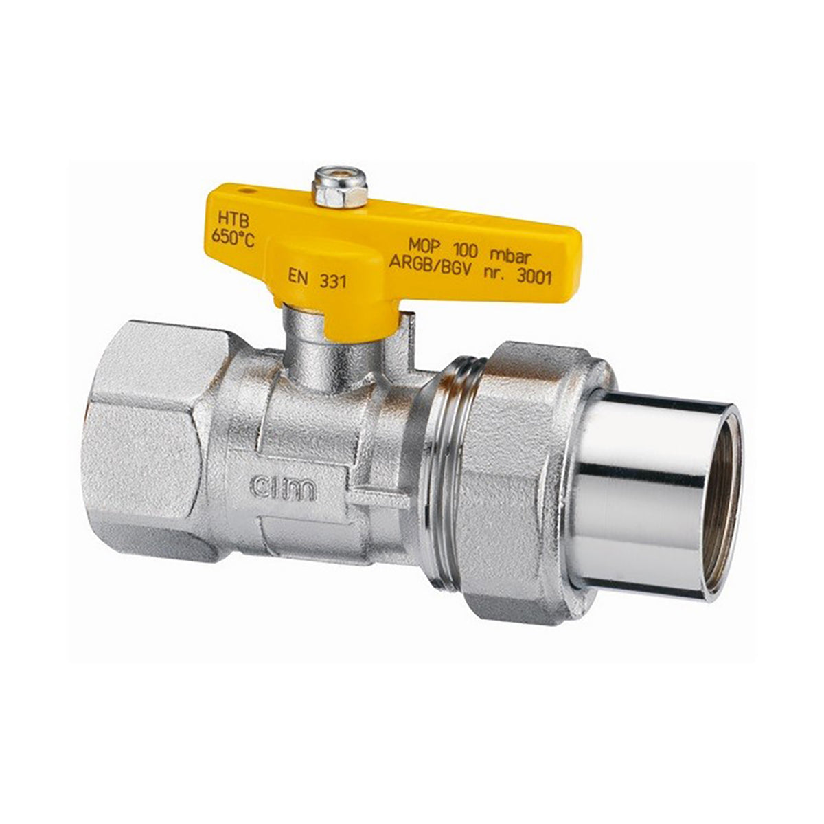 ROBINET GAZ NATUREL AGREE ARGB A RACCORD VG124 1/2