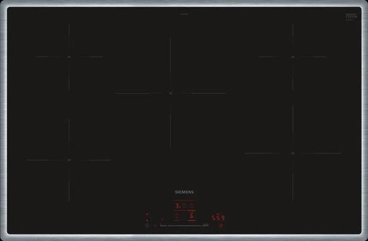 IQ100 80cm induction hob, powerInduction, 5 zones, touchSlider with 17 power levels