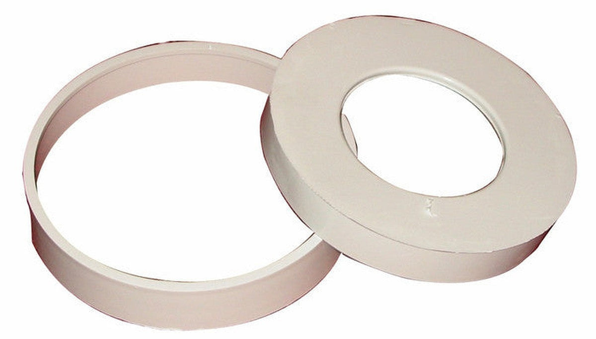 Nicoll clips and seal for round white PVC toilet accessories