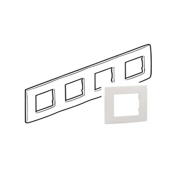 Niloé plaque quadruple Crème entraxe 71mm vertical / horizontal