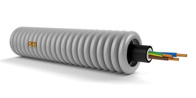 Tube précâblé exvb 3G1.5 noir diamètre 16mm en rouleau de 100m classe CPR: ECA