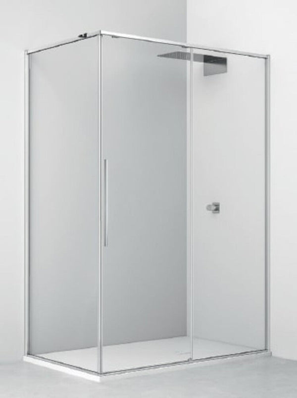 Arblu Filo porte douche coulissante 180CMx200CM profils blancs verre transparent