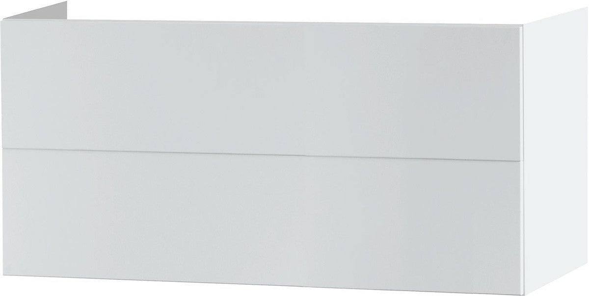 Sous meuble 2 Tiroir 120cm Push-Open blanc satin