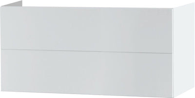 Sous meuble 2 Tiroir 120cm Push-Open blanc satin