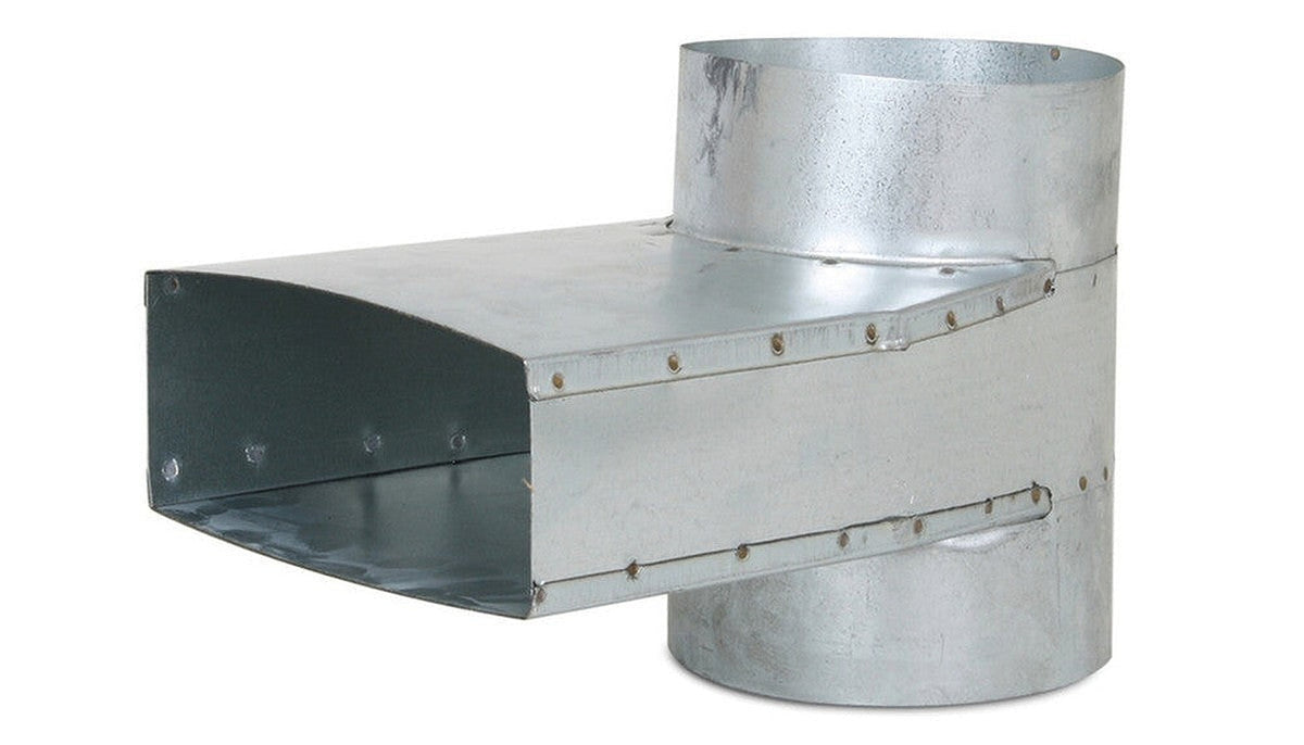 Ventilair TRB2x220-200 vertical connection 220x80 mm to round 2xD200 mm galvanized