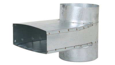Ventilair TRB2x220-200 vertical connection 220x80 mm to round 2xD200 mm galvanized
