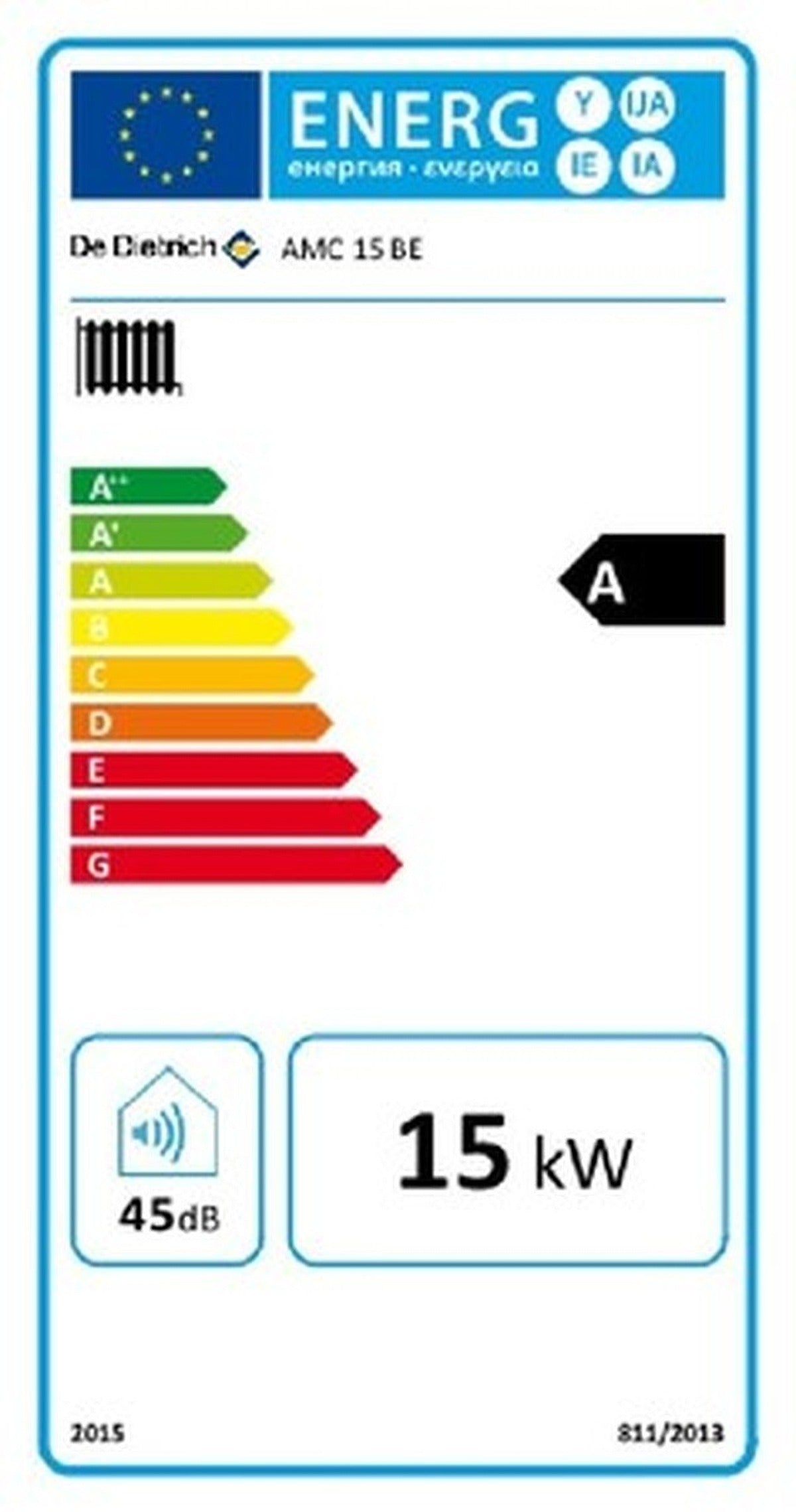 De Dietrich Evodens AMC 15 Wall-mounted Gas Condensing Boiler