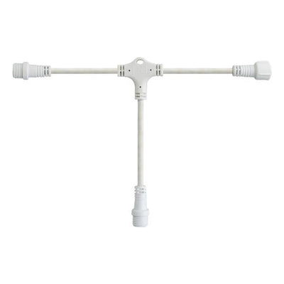 DIY, white T-type wire, 3 connectors, 10cm every connector, IP65